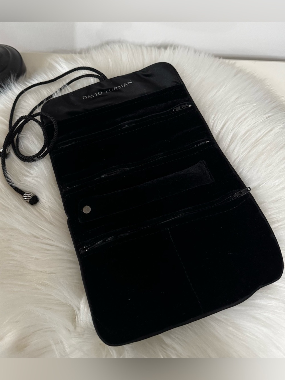 David Yurman Black Velvet Jewelry Organizer Roll